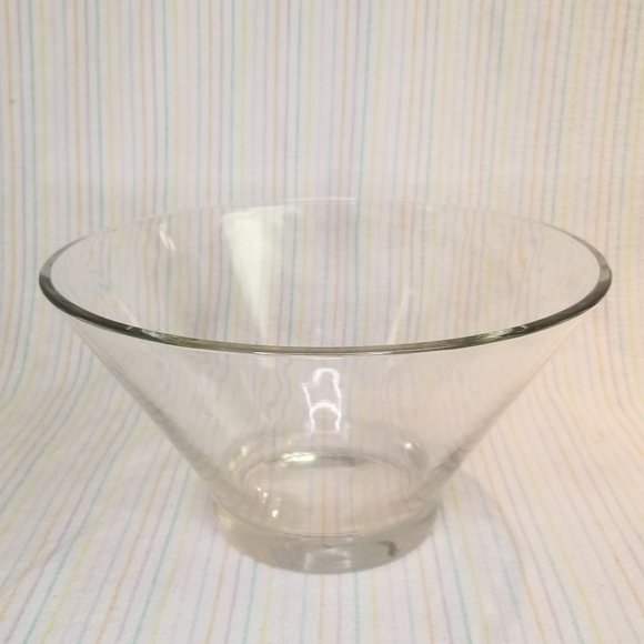 Large Clear Smooth Glass Punch Bowl Candy Goodies Dish Display Vase - Picture 1 of 3